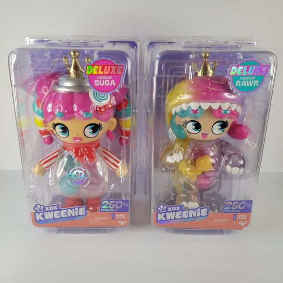 Lot 2 XOX KWEENIE Deluxe Kween of Suga & Rawr 11" Mega Size Figures Dolls Quirky - Picture 1 of 16